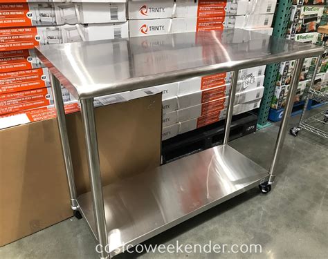 costco trinity stainless steel table